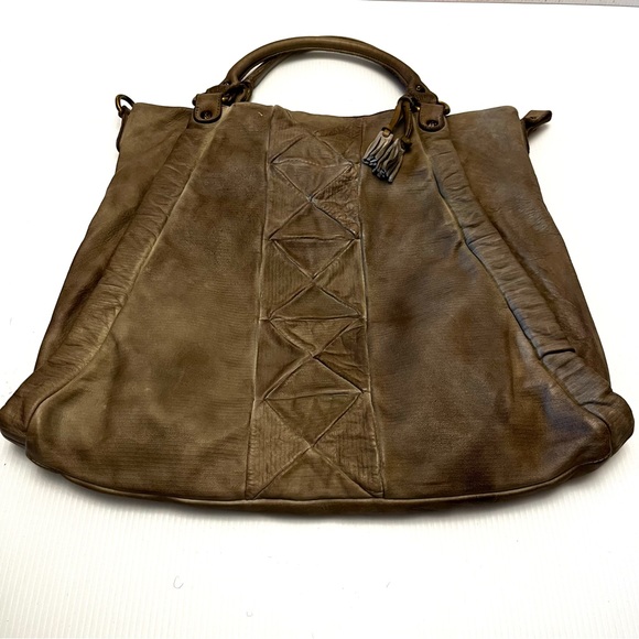 TOSCANI Made in Italy, Distressed Leather Satchel - Picture 6 of 15